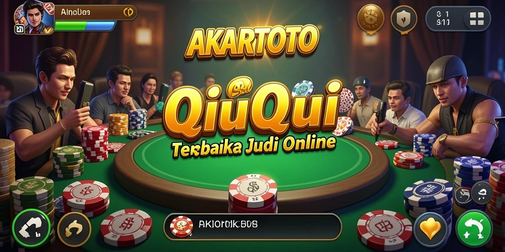 Screenshot gameplay QiuQiu di AKARTOTO yang menegangkan.