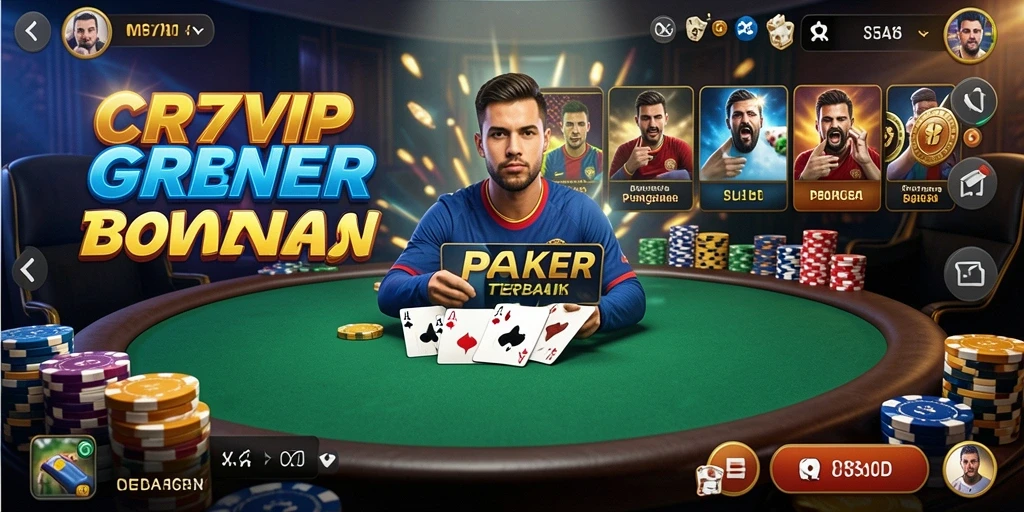 Screenshot CR7VIP menampilkan keseruan gameplay Poker yang menegangkan.