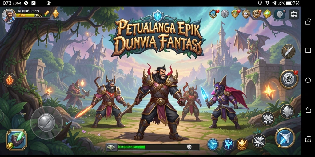 Tampilan gameplay D73 yang menakjubkan dalam misi RPG.