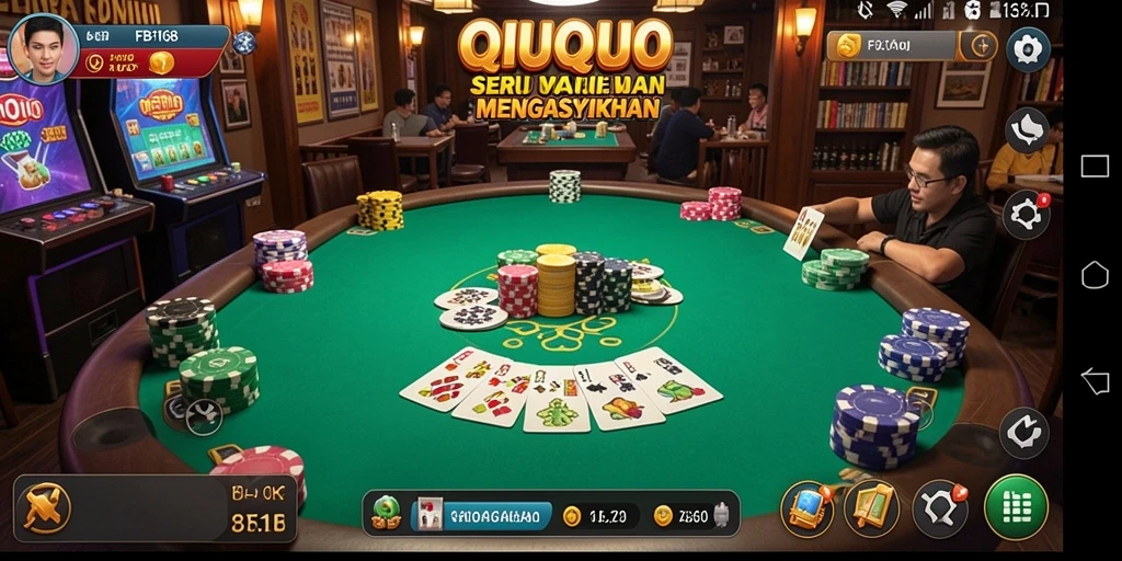 Screenshot gameplay FB168 menampilkan serunya permainan QiuQiu.
