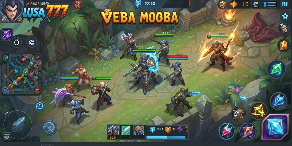 Screenshot gameplay LUSA777 menampilkan aksi tim yang mendebarkan.