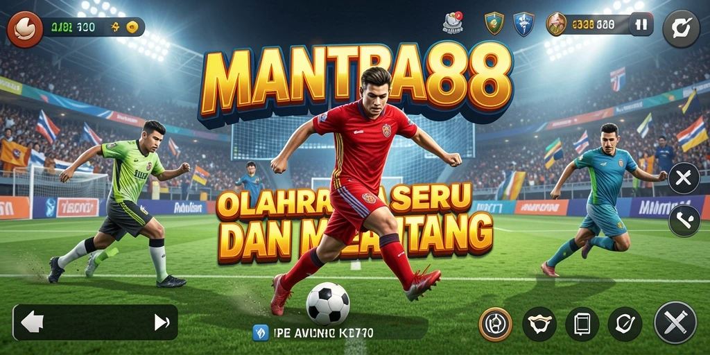 Tampilan gameplay seru dari MANTRA88 dengan berbagai pilihan olahraga.