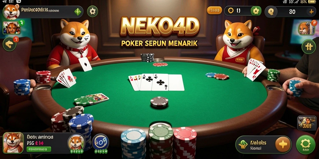 Tampilan gameplay Poker menarik di NEKO4D dengan grafik yang memukau.