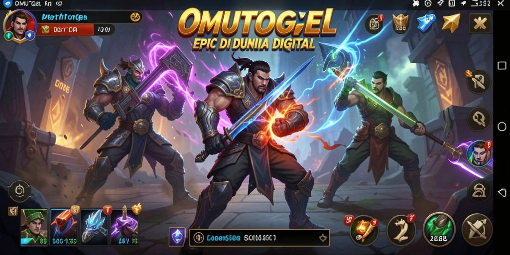 Tampilan screenshot OMUTOGEL yang menampilkan aksi pertarungan mendebarkan.
