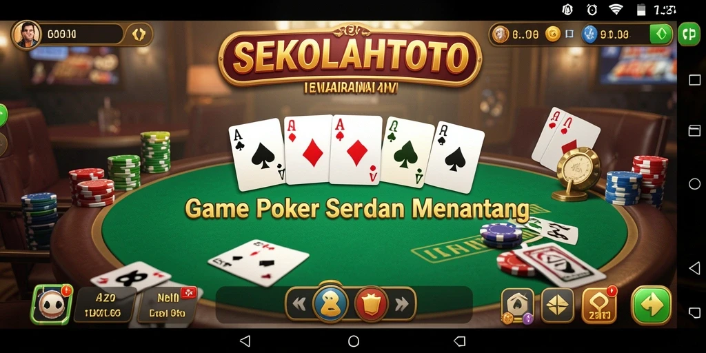 Tampilan utama gameplay SEKOLAHTOTO yang menunjukkan permainannya yang seru.