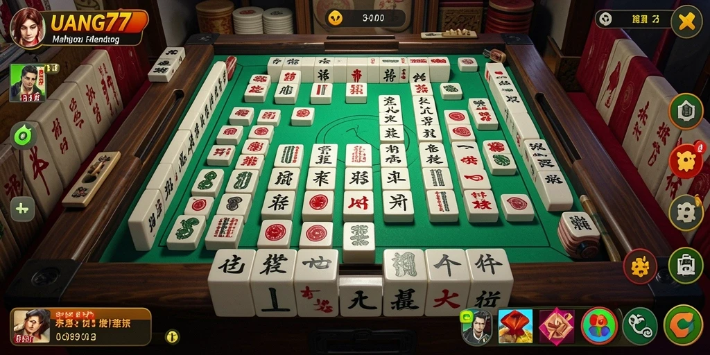 Screenshot UANG77 menunjukkan gameplay Mahjong yang seru dan menantang.