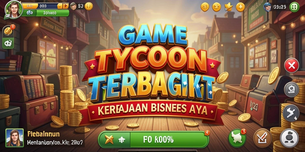 Tangkapan layar dari gameplay V21 yang menunjukkan pengelolaan bisnis yang seru.