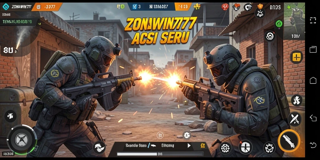 Tangkapan layar gameplay ZONAWIN777 yang penuh aksi.